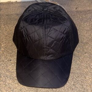 Black Quilted Sports Hat
